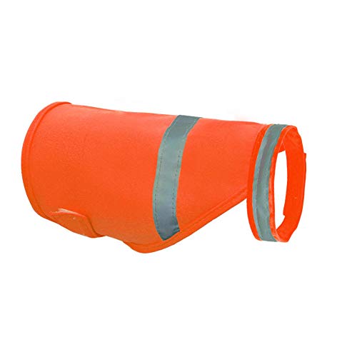 EGFheal Gilet réfléchissant haute visibilité pour chien - Pour une visibilité cruciale - Pour protéger votre animal de compagnie des voitures et des accidents de chasse - Orange - Taille L Cover