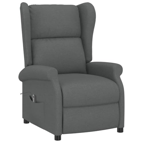 Fauteuil TV électrique gris rembourré réglable avec télécommande