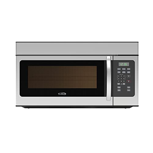 Image of KoolMore 1.6 Cu. Ft. Over the Range Microwave Oven with Oven Lamp and 300CFM Recirculation Vent Hood Function, Auto Cook Menus, Reheat Function, 10 Power Levels, Timer, and Weight Defrost (KM-MOT-1SS)