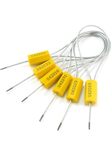 100 Stück Gelb Container Plomben Containersiegel Bolzenplomben Nummerierung Manipulationssicherung für Sicherheitssiegel