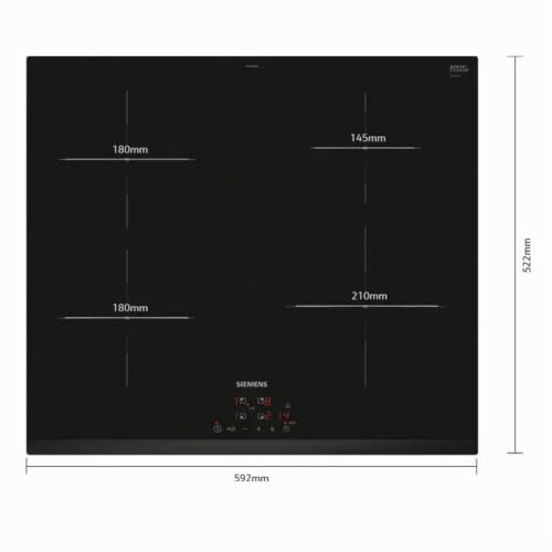 Plaque Induction Siemens EH631BEB6E – 4 Foyers, 7400W, TouchControl - vue 4