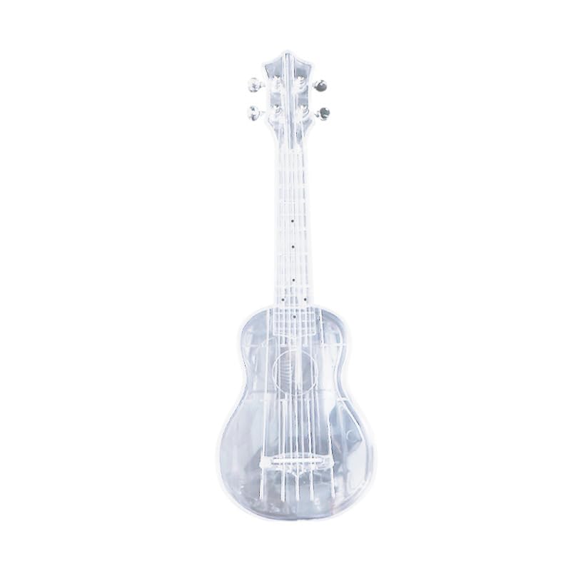 Ukelele transparente de 21 pulgadas para estudiantes adultos y principiantes moldeado integrado portátil...