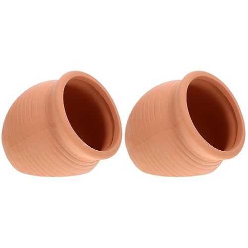 POPETPOP 2pcs Cave Shelter Accessory Landscaping Cichlid Hideaway Fish Crayfish Breeding Hideout Bream for Betta Tunnel Decor Decorative Rest Landscape Pot Hide Spawning Habitat Aquarium