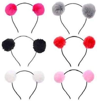 Ublic Store Girls Fluffy Fur Ball Headband Pom Pom Ball Hair Band Hair Accessories (Random Color) Hair Band (Multicolor) Pack Of 6 (B0C1VMZLF4) Amazon Price History, Amazon Price Tracker