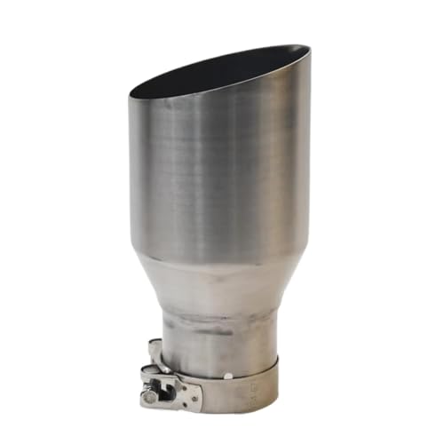 Punta de escape universal de 76mm a 89mm en acero cepillado para tuning de coche