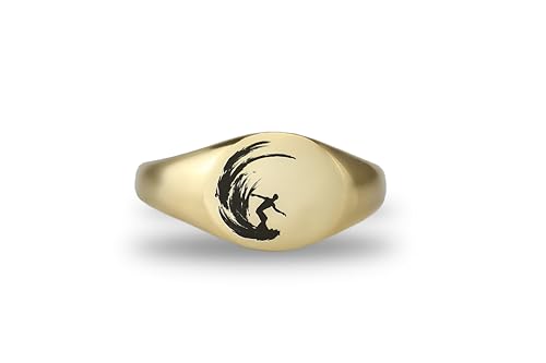 Bague vague résistante à l'eau de mer pour surfeurs qui ne ternit pas en session