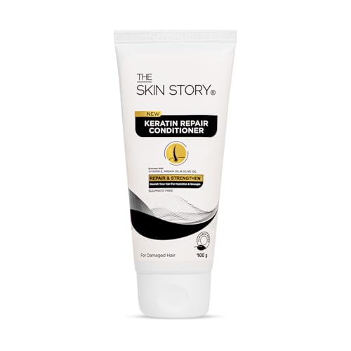 Image of The Skin Story Sulphate & Paraben Free Keratin Conditioner for Frizzy, Dry & Damaged Hair | Deep Conditioning for Smooth, Shiny, Manageable Hair | 100 g