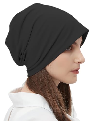 Summer T-Shirt Cotton Slouchy Beanie for Women Men Fashion Style Soft Hipster Daily Hat Lightweight...