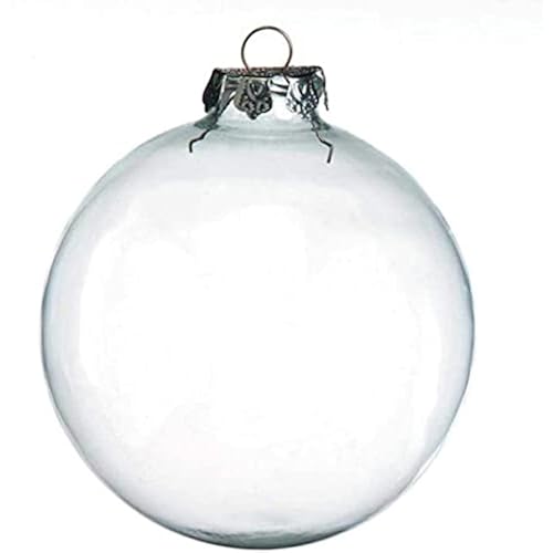Tassel Depot Clear Plastic Round Heavy Duty Fillable Ornaments, 100 mm - 2 Pack