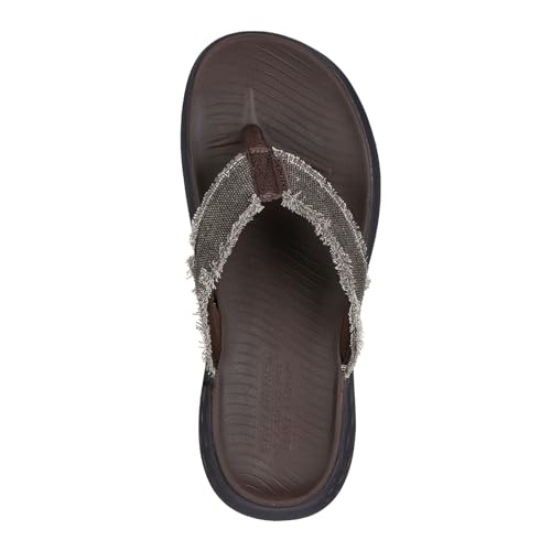 Skechers Men's Parson Sd-Gino Thong Sandal with Frayed Edges4