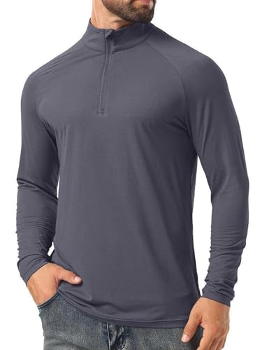 Chemise de soleil homme QIXING anti-UV à manches longues zippées