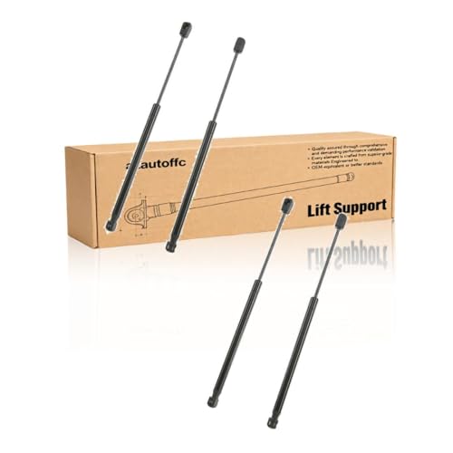Hood Lift Support 4 Pieces Front Side Shocks Struts Black