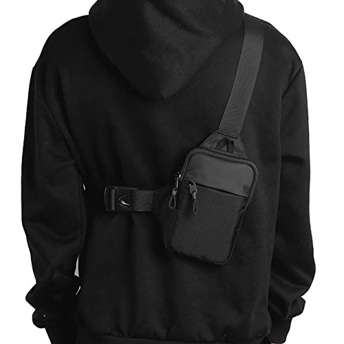 DONGKER Sling Chest Crossbody Bag, Wasserdicht Schultertasche, Crossbody Bag Backpack für Männer und Frauen, die Outdoor-Sportarten wandern (S, Grau)
