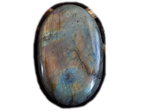 Pierre labradorite naturelle ovale cabochon 181Ct 57mm pour fabrication bijoux