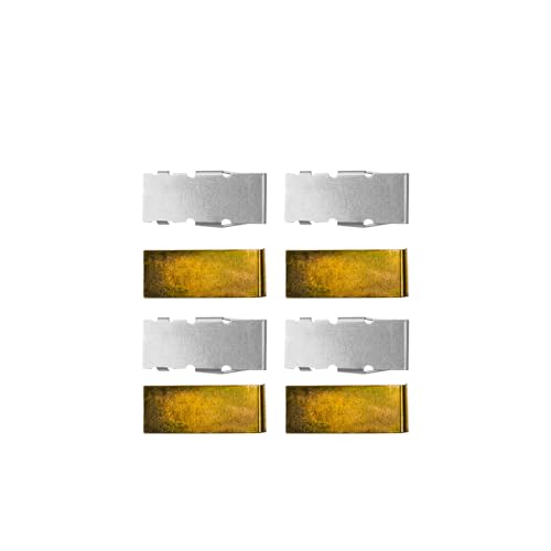 Image of Detroit Axle - Front Ceramic Brake Pads with Hardware Set Replacement for 1992-1996 Ford Escort Mazda Protege Mercury Tracer - 2pc Set