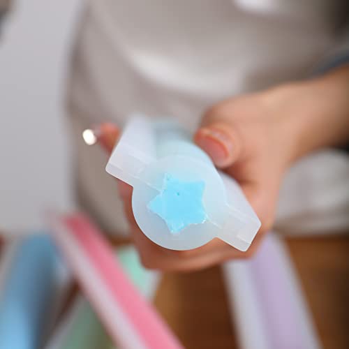 Boowan Nicole Star Silicone Column Embed Molds For Soap Making, Tube Mould For Resin Unique Shapes Soap Making Supplies #TOP1
