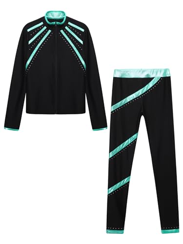Ensemble sportif de compétition de gymnastique veste et legging - 4