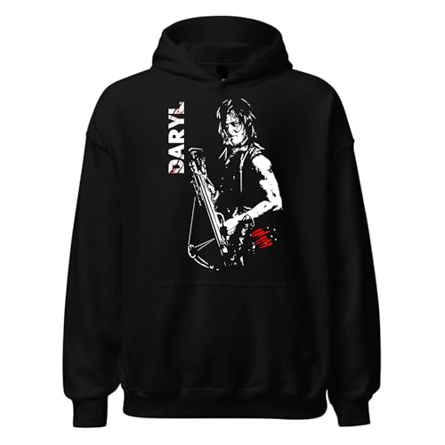 VINY WOODY Cazador de Zombis Sudadera con Capucha Unisex, Diseño Gráfico, Manga Larga, Bolsillo Canguro, Negro, Algodón (FR/ES, Letras, M, Regular, Regular, Negro)