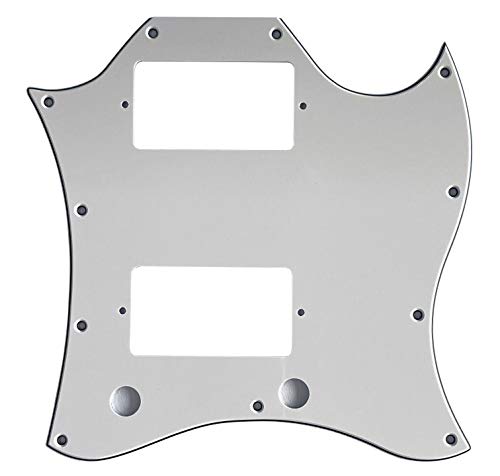 For Gibson SG Standard Full Face Style Guitar Pickguard Scratch Plate (3 Ply White)