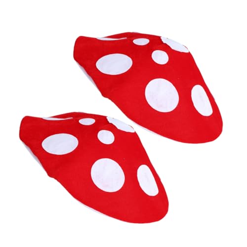 Chapeau béret rouge de déguisement pour costume de carnaval et cosplay en tissu - 2 pièces