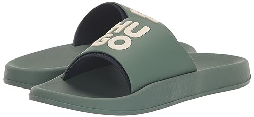 Image of HUGO Men's Stacked Logo Slide Sandal