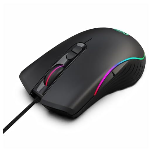 Mouse Gamer Para Jogos 4800 DPI Óptico com LED RGB USB 7 Botões