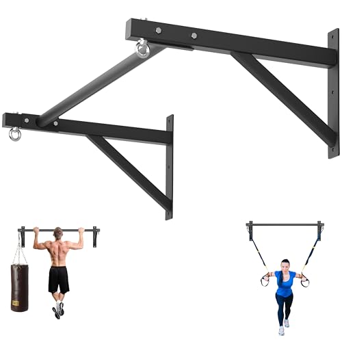 Heavy Duty Wall-Mounted Pull Up Bar 650 lbs Capacity