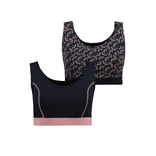 Ulla Popken Damen Bustiers, set van 2, patroon, uni 796362 T Shirt BH, Multicolor, 52 Große Größen EU