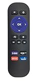 New Replaced Infrared Remote Controller fit for ROKU Streaming Player 1/2 / 3/4 LT HD XD XS MLK247 with M-GO Netflix Vu-do App Key, NOT Support for TCL TV or Any Other TV