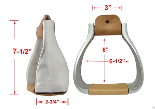 image for AJ Tack Aluminum Extra Wide Bell Stirrups, 6 1/2