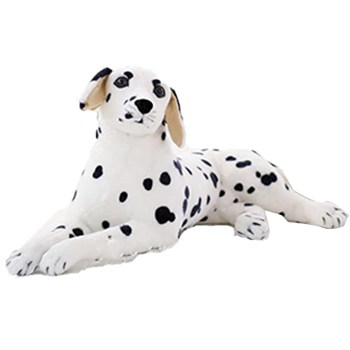 OUKEYI 18.9 Inch Realistic Stuffed Animals Dog Dalmatian Plush Toys,Plush Animal Gift for Boy or Girl, White With Black Spots, Large