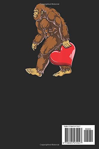 Bigfoot Heart Funny Valentines Day Men Love Sasquatch s: Cute Valentine's Day Notebook, Great Gift for Boyfriend, Girlfriend, Best Friend, Wife, Husband, Men, Women – vue 2