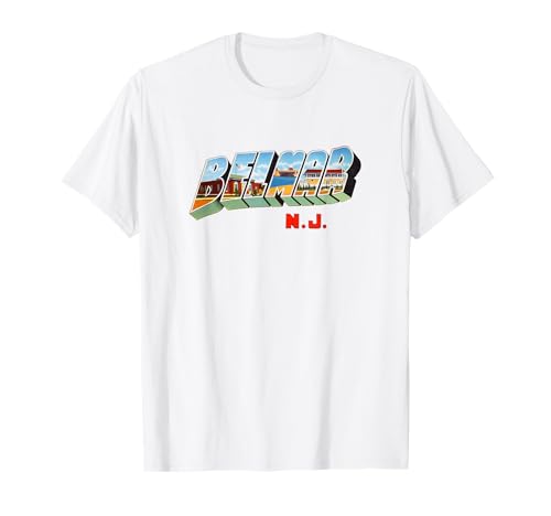 Belmar NJ Shirt Retro Vintage New Jersey Souvenir Camiseta Camiseta