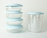  TUPPERWARE Tafelfeine Set 4X 275ml + 1,3L Gurkenlift Hellblau/Transparent Servierschüssel, Schüssel + Click Duett Duo 1x 240ml