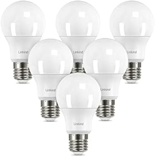 Linkind 6-Pack LED E27 Edison Screw Dimmable Light Bulb, 8.8W (Equivalent to 60W), Classic Globe A60 Daylight 5000K, AC220-240V, 806Lumen,Pack of 6