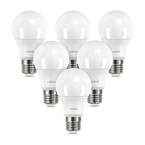 Linkind 6-Pack LED E27 Edison Screw Dimmable Light Bulb, 8.8W (Equivalent to 60W), Classic Globe A60 Daylight 5000K, AC220-240V, 806Lumen,Pack of 6 Cover