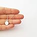 Sterling Silver Small Hammered Disc Charm Necklace,18
