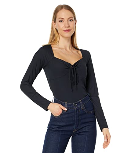 Robe Lucky Brand dos nu fluide noir profond style bohème chic M