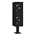 Salsbury Industries 3302BLK-U Outdoor Parcel Locker with Pedestal, 2 Compartments, USPS Access, Black