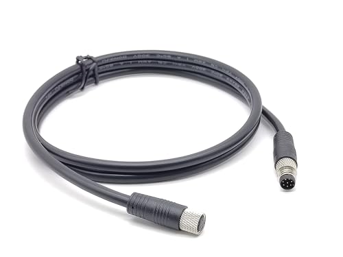 Conector de cable M8 8 pines macho a hembra 1m IP67 miniatura 5