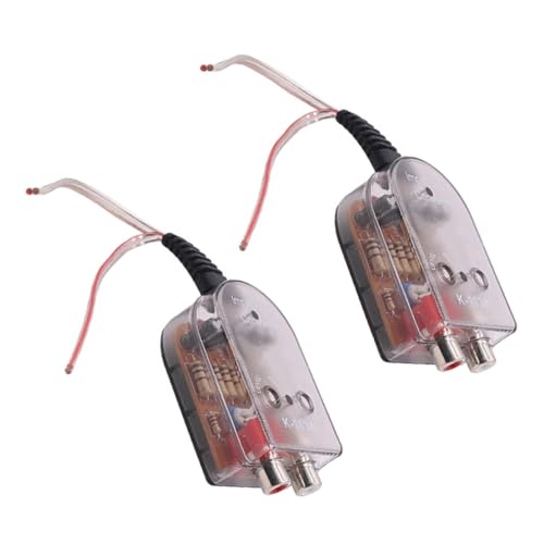 SHINEOFI 2pezzi Convertitore Audio Per Auto Convertitore Di Impedenza Audio Da Bassa Per Veicoli Adattatore Per Altoparlanti Per Auto Per Veicoli