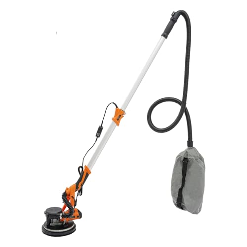 FXEIPOL Drywall Sander 750W Electric Drywall Sander 800-1800RPM 10 Inch Disc Diameter Electric Ceiling Wall Sander with Collection Bag for Polishing, Smoothing, Finishing Putty