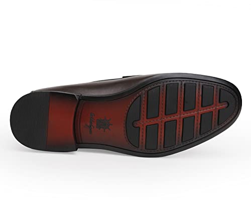 Image of Classic Dress Shoes for Mens, Leather Comfort Penny Loafers Driving Causal Slip-on Loafers for Mens