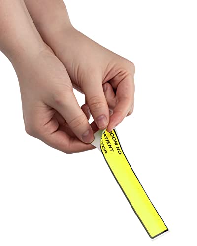 Image of Carstens Patient I.D. Adhesive Medical Chart Labels for 1.5 inch - 4 inch Ring Binder Spines - Pre-Printed Sticker Labels (Room No. / Patient /Doctor), 5 3 /8 inch x 1 3 /8 inch, Yellow, Roll of 200