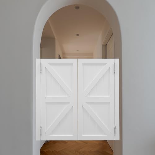 Swinging Door, 35.43 x 35.43 Inches Two-Way Double Doors Solid