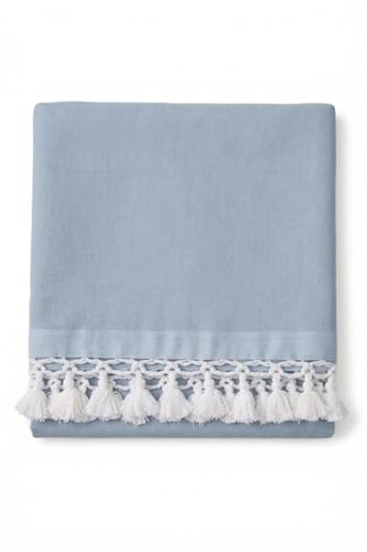 Image of Soft Dull Cotton Bhagalpuri Chadar for Summer | Lightweight and Breathable Chadar for Sleeping | Odhne Wali Chadar for All Season Use Blanket (Teal Blue)