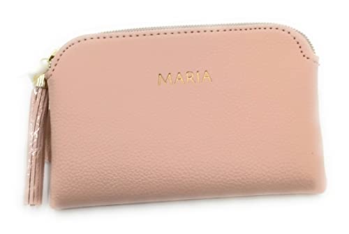Chosen Personalised 'Madison' Light Pink Make-up Bag/Purse. Gold Zip with Pink Tassel. Stocking Filler, Gift, Present