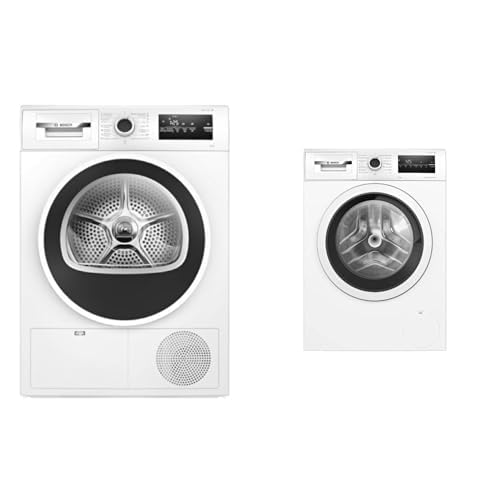 Bosch Set Serie 4: Secadora 8kg Bomba Calor + Lavadora 8kg 1200 RPM, EcoSilence, Blanco