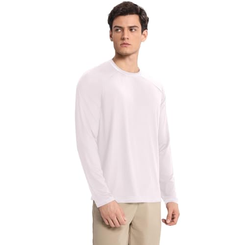 Lavender Blush Pink Men's Swim Shirts UPF 50+ Elastic Loose UV Sun Protection Shirts Water Fishing3