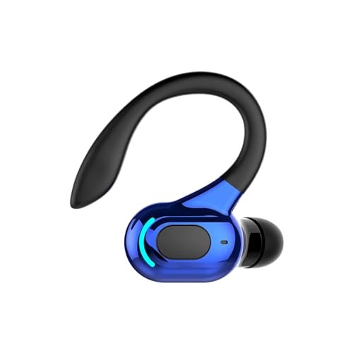 Wireless Earbuds with Earhooks Single Bluetooth Earpiece Sports Headphones Over the Ear Running Workout Wrap Around Earbuds 20H Long Battery Life Waterproof Noise Cancelling Headset for Android iOS